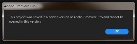 This project was saved in a newer version of Adobe Premiere Pro and cannot be opened in this version.jpg