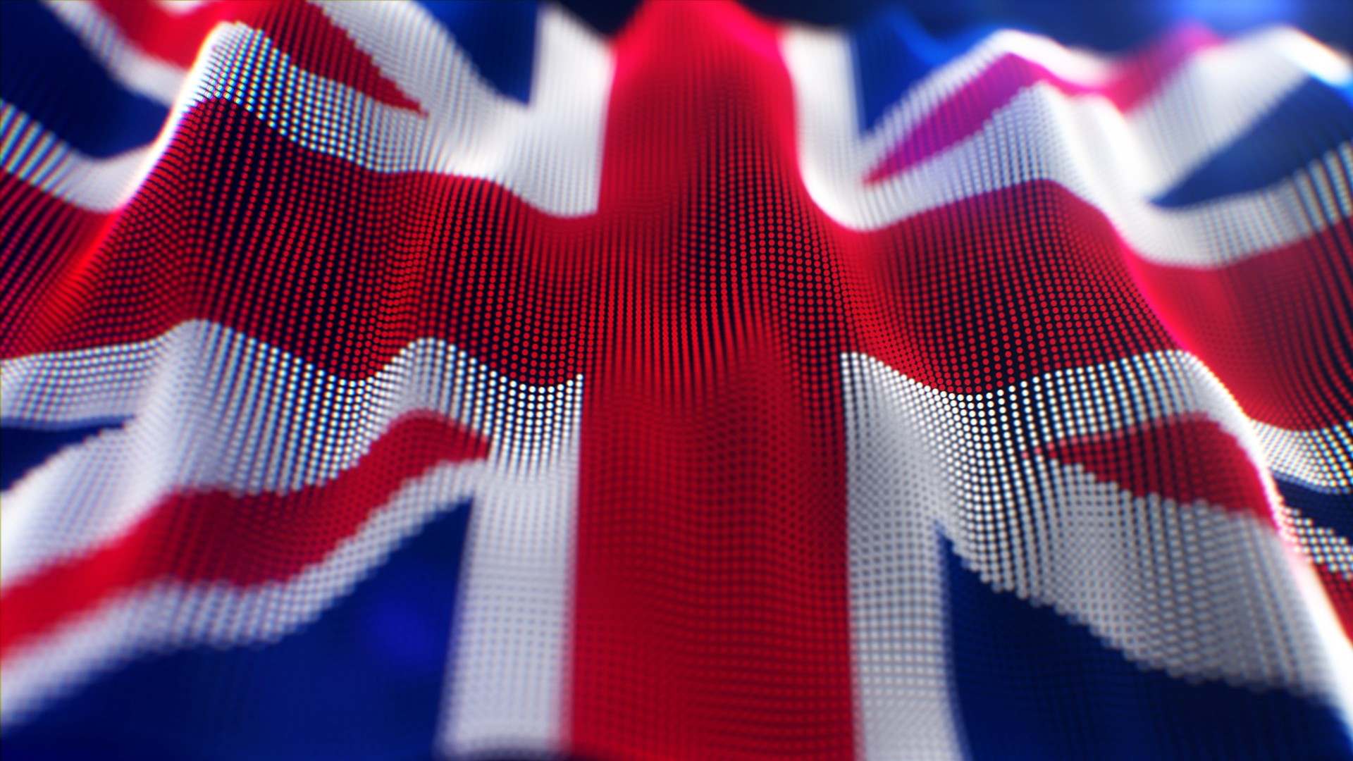 Развевающийся флаг Соединенного Королевства Великобритании из частиц.jpg