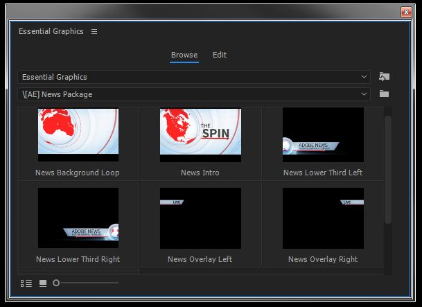 Панель Essential Graphics в Premiere Pro импорт.jpg